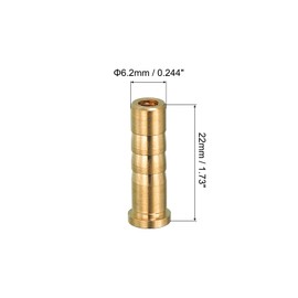 PATIKIL 38 Grain Archery Arrow Brass Insert, 6 Packs Insert Screw Copper Brass Arrow for .244/6.2mm Carbon Arrows