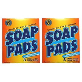 Set of 16 Dura Blu Steel Wool Soap Pads 2 Boxes of 8