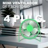 Ventilador De Escritorio Usb Portátil 4 Aspas Mini Metalico color