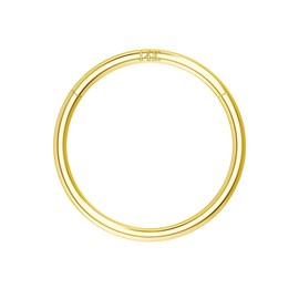 COCHARM 12mm Yellow Gold Nose Ring 18g Women Conch Earrings 14k Gold Hinged Septum Clicker Lip Hoops