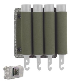 Molle Glow Stick Pouch Organizer Sleeve, Tactical Chem Light Stick Holder Storage Pouch for Tactical Vest Plate Carrier Green