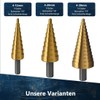 AM-Zerspanungstechnik HSS TiN Step Drill Bit Set 3 Pieces |
