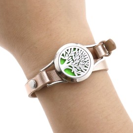 YINETTECH Diffusor Armband für ätherische Öle Aromatherapie Diffusor Medaillon Armbänder Schmuck Geschenk Set für Frauen Aromatherapie Edelstahl