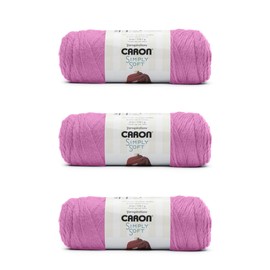 Caron Simply Soft BlackBerry Yarn - (Pack of 3) of 170g/6oz - Acrylic - 4 Medium (Worsted) - Knitting/Crochet