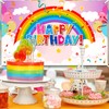 Telones de fondo de cumpleaños de arco iris para niñas,