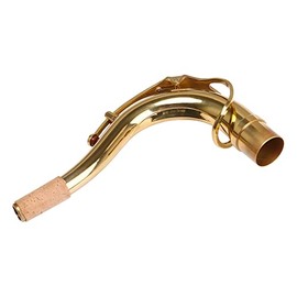 Yibuy Golden Tenor Saxophone Bend Neck Woodwind Accessory 27.5cm Port Diameter
