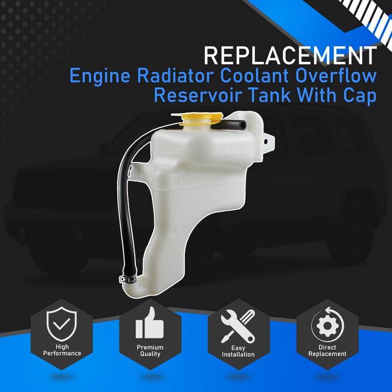 YzusGomumu Engine Radiator Coolant Overflow Reservoir Tank with Cap Compatible
