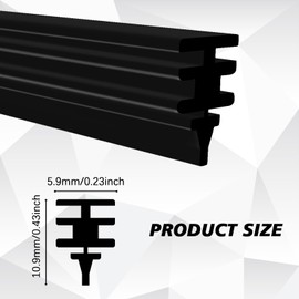 Hirificing 4PCS Wiper Blade Refills Silicone Windshield Wiper Replacement Strip, DIY Adjustable Automotive Rubber Frameless Window Boneless Insert Wiper Blade Refill Universal for Car SUV Truck Van