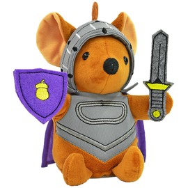 Kögler 76908 – Labertier Mouse Knight Max, Approx. 20 cm Tall, Plush Toy with Playback Function, Chatters Everything Funny and Moves