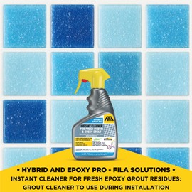 FILA Surface Care Solutions, HYBRID & EPOXY PRO, Instant Cleaner for Fresh Epoxy Grout residues, Grout Cleaner to use during Installation, Clean your Epoxy Floor Kit Tools after Epoxy Flooring, 24oz.