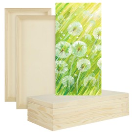 ABuff 8 Pack Birch Wood Panels 8x16 Wood Panel Boards Unfinished Wooden Canvas Boards for Painting, 3/4" Deep Wooden Cradled Panels for Pouring, Painting Crafts, Arts Use with Oils, Acrylics