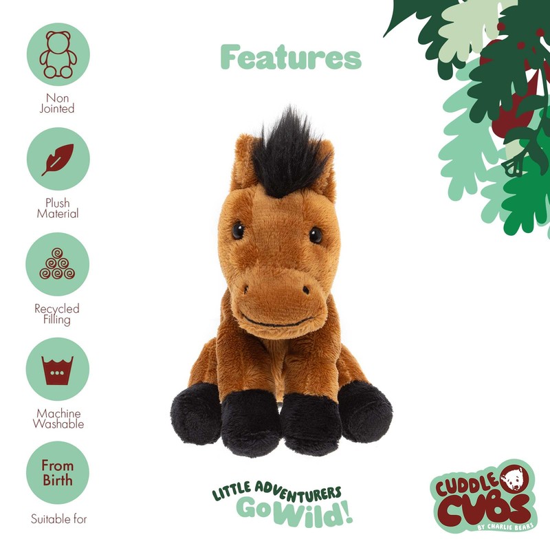 Charlie Bears Cuddle Cub Chestnut Horse Small Plush Toy Gift