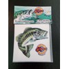 Largemouth Bass v2 Custom Illustrated Vinyl Decal Fish Sticker -Two