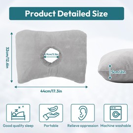 Ruioomeep Piercing Ear Cushion - Doughnut Cushion for Helix Piercings - Butterfly Cushion to Relieve Ear Pain - Adjustable Construction for Optimal Comfort