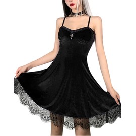 Women's Goth Dress - Gothic, Grunge, Lolita & Y2K Styles - Plus Size Options - Black Fairy Dress
