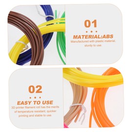 Baluue 10pcs High Temperature Abs Printer Filaments Meters Roll Impact Resistant High Toughness for Art and Creative Projects