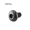 uxcell M3x5mm Button Head Hex Socket Cap Screw Bolt Black