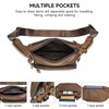 Crazy Horse Leather Mens Fanny Pack Belt Bag Purse Men