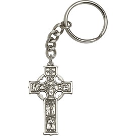 DiamondJewelryNY Antique Silver Celtic Cross Keychain