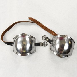 MEDIEVAL CRAFT Elbow Armor Set/Couters LARP Reenactment Silver, Medium