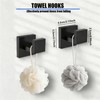 5-Pieces Matte Black Bathroom Hardware Accessories Set,SUS304 Stainless Steel Wall