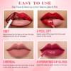 Tinte de labios, despegable de doble extremo, tinte labial impermeable