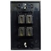RiteAV - 4 Port HDMI 2.1 Decorative Wall Plate (Black)