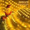 HEYFUNi Net Mesh Waterproof String Lights,360LED 13ft x 5ft Christmas
