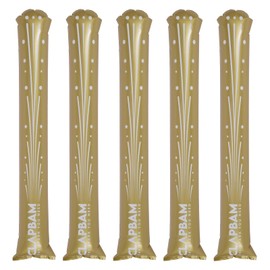 Clapbam 40 pcs Gold Thunder Sticks boom stick STURDY & LOUD Noise Makers spirit with Festive Patterns for Football baseball event Cheerleading and Family Celebrations Junior Size