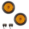 TecNiq CL-26220-A2K Pair of LED 2.5" Round Amber Clearance/Side Marker