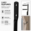 HOJLKLD Curtain Holdbacks, 4 Pcs Wall Mounted Metal Curtains Hook