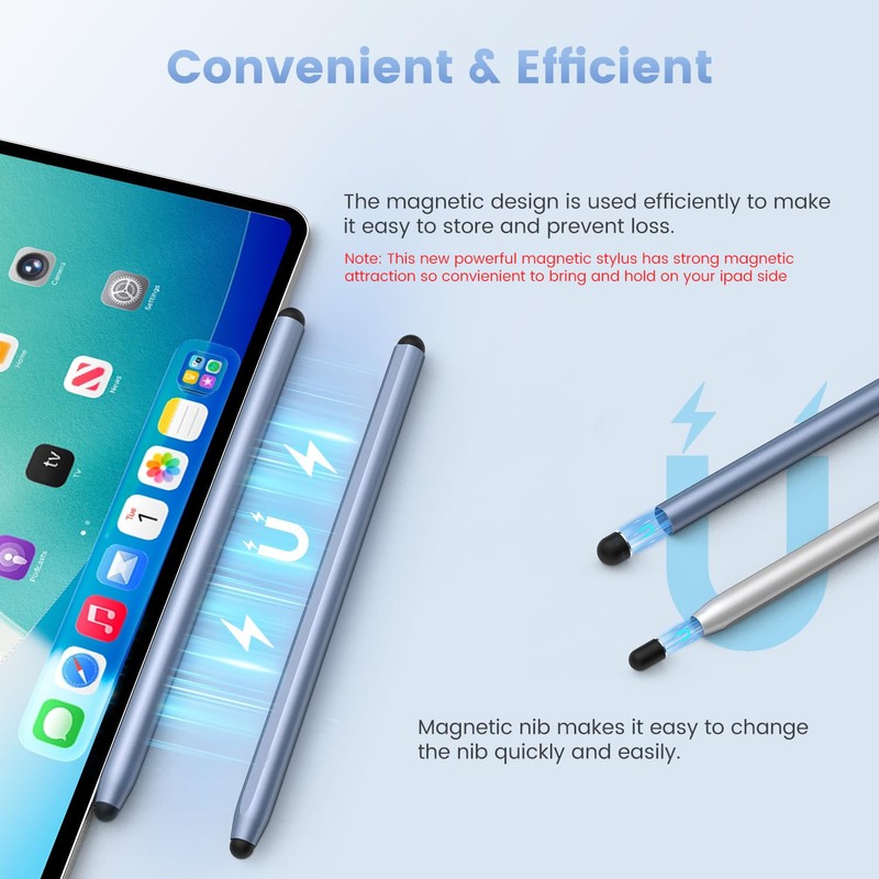 Stylus Pen for Touchscreen, 2-in-1 Universal Stylus, Magnet Stylus Pen