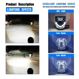 ABCERRSI ABCRRSI Dirt Bike Headlights,LED Enduro Pit Bike Light Kit Universal,Dirtbike Replacement Headlamp Frontlight for ATV 2017-2022 Husqvarna FE250 FE350 FE450