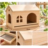 Wooden Bird House for Small Birds – Removable Bottom Net,