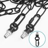 garini 12 Feet Industrial Black Light Fixture Chain, Adjustable Metal