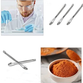 Pack of 2 12.5 cm/4.92 inches, M, Micro Sample Spoon, Stainless Steel Laboratory Ladle, Ladle, Laboratory Spoon, Scoop Reagent Lab Sampling, 10/12.5/14 cm Laboratory Micro Spatula Scoop