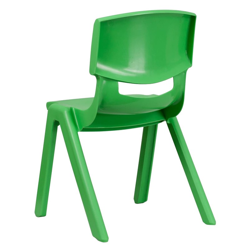 Flash Furniture 4 Pack Green Plastic Stackable School Chair with