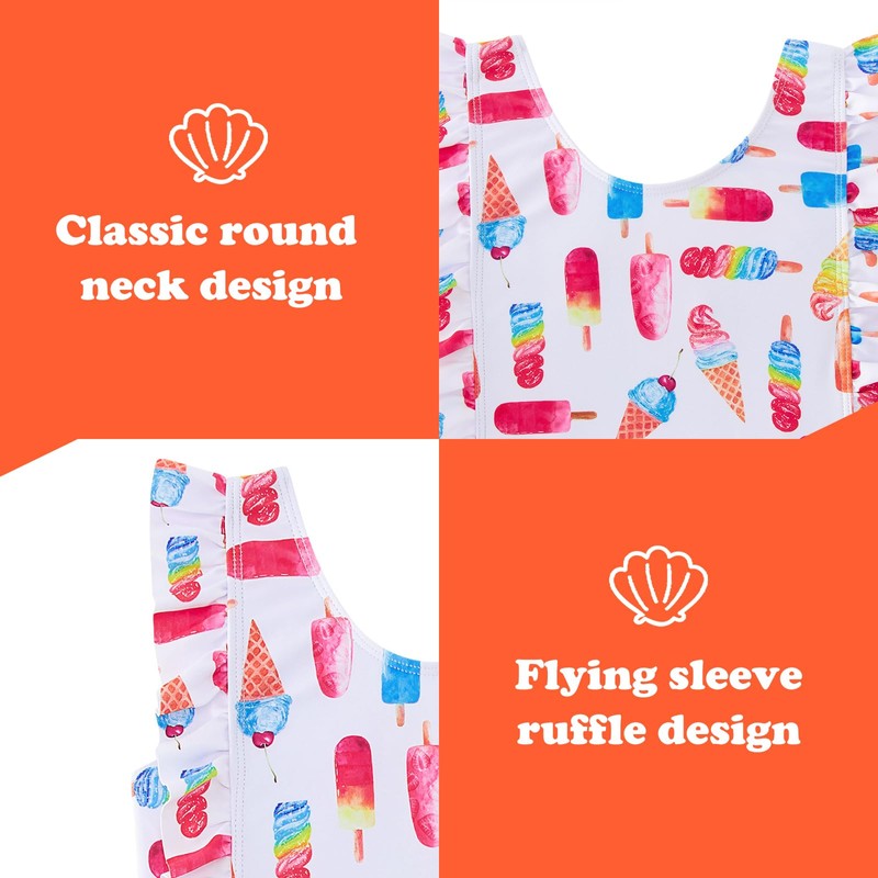 ACOCOPY Swimsuits for Girls One Piece Sleeveless UPF 50+ Bathing