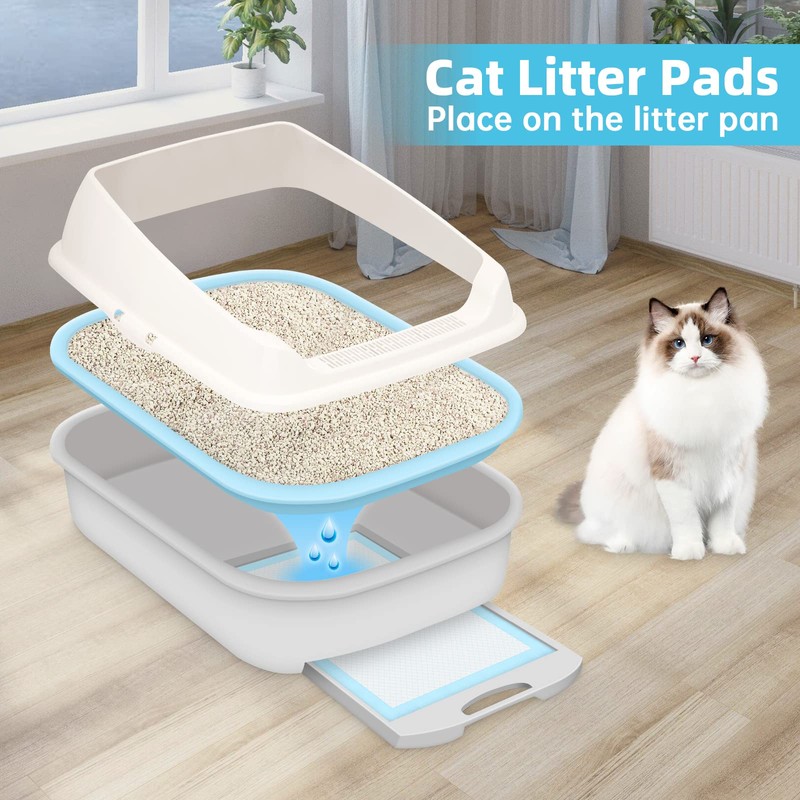 PWEZON Disposable Litter Box Liners, 50 pcs Super Absorbent Training