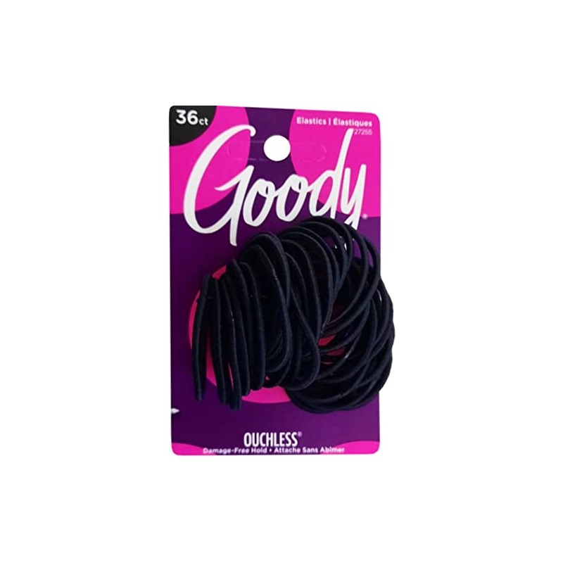 Goody Elástico para el cabello Negro, 36 unidades, Producto eficiente