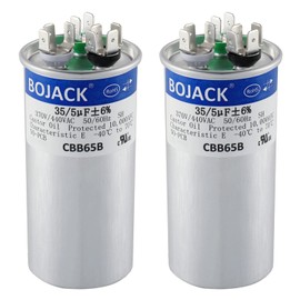 BOJACK 2 unidades de 35+5uF 35 5 MFD ± 6% 370V/440V CBB65 Dual Run Condensador de arranque circular para motor de CA o arranque de ventilador o conden