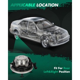 SCITOO 1pc Rear Wheel Bearing Hub Assembly 512493 fit for chrysler Town & Country 2012-2016, for Dodge Grand Caravan 2012-2020, for Ram C/V 2012-2015, for Volkswagen Routan 2012-2013, W/ABS 5 Lugs