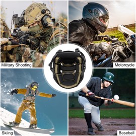 Qavctw Universal Helmet Padding Inserts, Detachable Double Layer Air Soft Helmet Padding, EVA Tactical Helmet Liners for Men, Protective Mat Helmet Padding Liners Airsoft Helmet Accessories