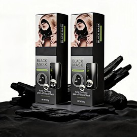 Mascarilla Carbón Activado 2 Tubos Puntos Negros Limpieza Poros 120g  Control de grasa, limpieza profunda, apta para todo tipo de piel, hombre y mujer