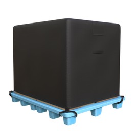 Waterproof Pallet Covers, 420D Heavy-Duty Zipper Pallet Cover to fit Pallets Up to 60" x 48" x 48" Waterproof, Stain-Resistant, Dustproof,Cargo PalletCovers with UV Protection Black