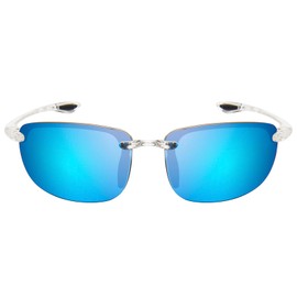 JULI Nylon Polarized Sunglasses for Men Women Driving Fishing Baseball Driving 8001 (Nylon Polarized Crystal/Ice Blue)