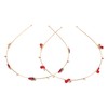 FOMIYES Strawberry Cherry Metal Headband Set 2pcs Elegant Hair Bands