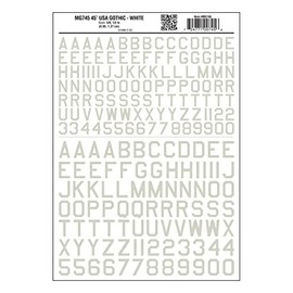Woodland Scenics Large Gothic 45-Degree USA Letters, White
