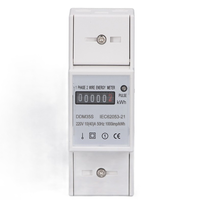 Single Phase Energy Meter Tester Digital Din Rail Electricity Monitor