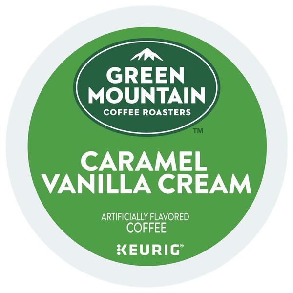 Green Mountain Coffee Roasters Caramel Vanilla Cream Coffee Keurig K-Cup Pods, 18 Count